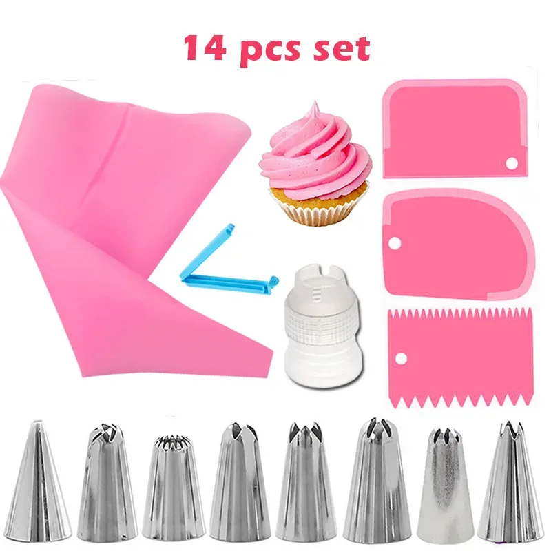 Kit poche à douille Doucelia avec poche en silicone, douilles inox et coupleur prêts à monter